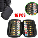 10/16PCS Fishing Lure Spinners Baits Spoon Set with Tackle Bag Trout Bass Tackle - A(16PCS)-3