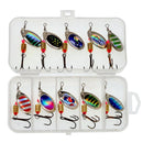 10/16PCS Fishing Lure Spinners Baits Spoon Set with Tackle Bag Trout Bass Tackle - A(16PCS)-7