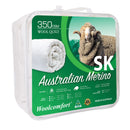 Woolcomfort Aus Made Merino Wool Quilt 350GSM 270x240cm Super King Size-1