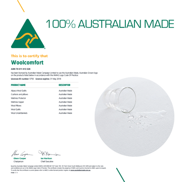 Woolcomfort Cotton Terry Fully Fitted Waterproof Mattress Protector King Single Size - 0