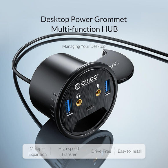 Multi-Function Desktop Power Grommet Hub