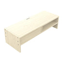 Wood Grain Monitor Stand with Drawer - 2 Layers-5