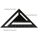 Woodworking Square Layout Gauge - Angle Ruler Measuring Tool - 7 Inch Black Metric-9