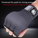 Protective Half Finger Boxing Gloves With Gel Padding And Wrist Support - One Size - Red-4