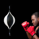 Suspended Boxing Training Ball - Pear Shape - White Black-3