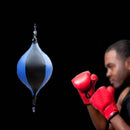 Suspended Boxing Training Ball - Pear Shape - White Black-7