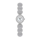 Diamond-inlaid Women Chain Watch - Elegant Accessory - Silver-7