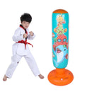 Children'S Inflatable Vertical Boxing Column - Cartoon Underwater Animal Pattern - 1.25M Height - Yellow-10