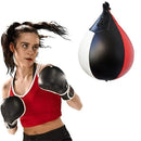 Black And White Suspended Pear-Shaped Speed Ball For Boxing - Red-8