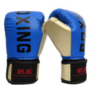 Adult Boxing Training Gloves For Sanda Fighting - Letter Pattern - Blue-7