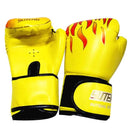 Adult Flame Pattern Pu Leather Boxing Gloves - Pink-7