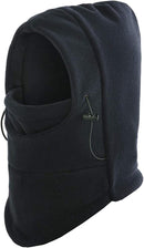 Windproof Thermal Fleece Balaclava Beanie Hat Full Face Mask Ski - Black-1