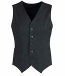 Mens Peaked Vest Waistcoat w/ Knitted Back Suit Formal Wedding Dress Up - Charcoal - 112-2