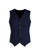 Mens Peaked Vest Waistcoat w/ Knitted Back Suit Formal Wedding Dress Up - Navy - 107-1