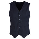 Mens Peaked Vest Waistcoat w/ Knitted Back Suit Formal Wedding Dress Up - Navy - 117-3