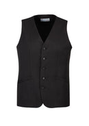 Mens Bamboo Blend Longline Vest Waistcoat w/ Stretch Business Forrnal Dress - Charcoal - 112-1