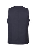 Mens Bamboo Blend Longline Vest Waistcoat w/ Stretch Business Forrnal Dress - Navy - 112-5