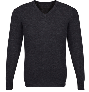 Mens Advatex Varesa Wool Pullover Jumper Cardigan V Neck - Charcoal - XL - 0