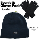 Dents 2pcs Set Mens 3M Thinsulate Pull-On Beanie + Knitted Fingerless Gloves-2