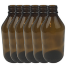 6x 600ml Amber Glass Bottle Cosmetic Essential Oil General Purpose Storage-1