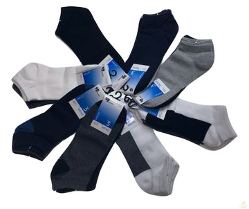 24x COTTON ANKLE SOCKS Sport Low Cut Mens Womens Running  BULK Anklet - Mixed Colour Pack - 2-8 - 0