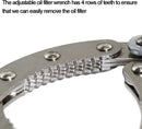 Adjustable Oil Filter Wrench Universal Handcuff Style Remover Tool Spanner Non-Slip-7