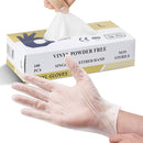 100pcs Vinyl Clear Powder Free Disposable Gloves - Medium (1 Box)-1