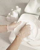 100pcs Vinyl Clear Powder Free Disposable Gloves - Medium (1 Box)-7