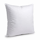 100% Cotton European Pillowcase 400 Thread Count Hotel Quality - Striped White (65x65cm-1