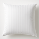 100% Cotton European Pillowcase 400 Thread Count Hotel Quality - Striped White-1