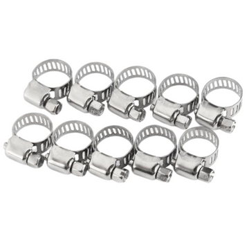 10pcs Hose Clamp Cars Motorcycle Fuel Line Jubilee Petrol Pupe Clips Garden DIY Tools - 0