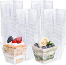 360x Premium Plastic Square Dessert Cups BPA Free Extra Strong Bulk - Clear-1