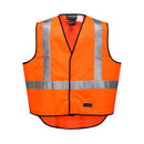 HUSKI Hi Vis Patrol Vest 3M Reflective Tape Safety Workwear High Visibility - Orange - M-4
