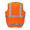 HUSKI Hi Vis Patrol Vest 3M Reflective Tape Safety Workwear High Visibility - Orange - M-7