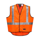 HUSKI Hi Vis Patrol Vest 3M Reflective Tape Safety Workwear High Visibility - Orange-1