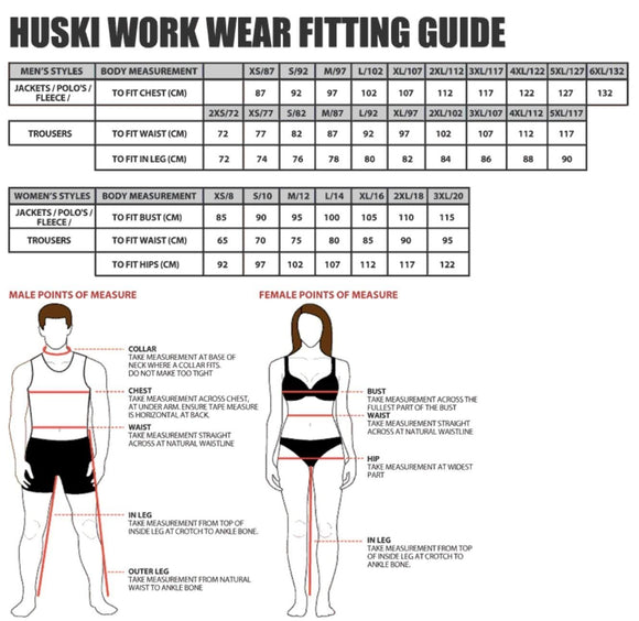 HUSKI Hi Vis Patrol Vest 3M Reflective Tape Safety Workwear High Visibility - Yellow