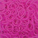 4800 LOOM BANDS Rubber Refill Kit DIY Magical Bracelet 192 S Clips 16 Hooks BULK - Plain Hot Pink-1
