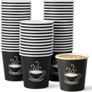 2880x Premium Paper Small Coffee Cups 2.5oz for Espresso Macchiato Piccolo Short Black - Black-2