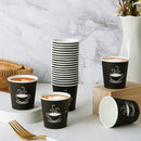 2880x Premium Paper Small Coffee Cups 2.5oz for Espresso Macchiato Piccolo Short Black - Black-3