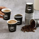 2880x Premium Paper Small Coffee Cups 2.5oz for Espresso Macchiato Piccolo Short Black - Black-4