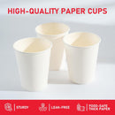 1000x 12oz Premium Paper Coffee Cups in White Bulk Wax Free Extra Strong in White-8