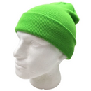 PLAIN BEANIE Unisex Mens Womens Winter Warm Hat Ski Cap Knit One Size - Fluro Green-5
