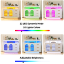 Buffet Sideboard Cabinet With RGB LED Light and Charging Station Console Coffee Bar White-6