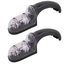 2x Savannah 19cm Duo Roll Knife Sharpener Knives Sharpening Diamond Steel Black-2