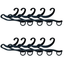 10x Socks Hangers Plastic Sock Hook Retail Display Front Hang Bulk - Black-1