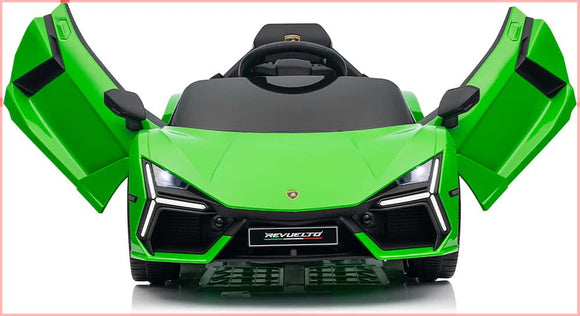 Lamborghini Revuelto Licensed Ride on 12V Remote Control Power Battery Car With Scissor door – Green