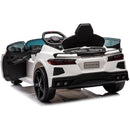 12V Licensed V8 Corvette Battery Powered Sports Kids Ride On Car – White-5