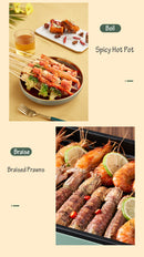 BEAR Multi-functional 2-in-1 Cooking Hot Pot And Griddle Barbecue Machine DKL-C15L1-6