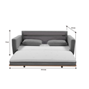SHASA 2 Seater Pull-out Sofa bed Grey celadon-7