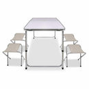Portable Folding Picnic Camping Set BBQ Party Aluminium Table 4 Foldable Chairs-6